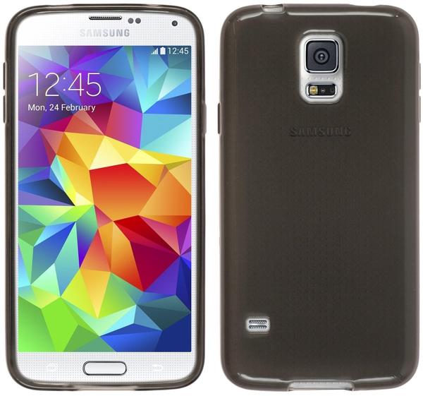 PhoneNatic Silikonhülle für Samsung Galaxy S5 mini transparent schwarz