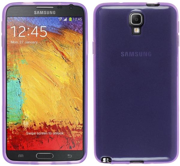 PhoneNatic Silikonhülle für Samsung Galaxy Note 3 Neo transparent lila