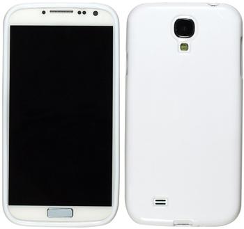 PhoneNatic Samsung Galaxy S4 Hülle Silikon weiß Candy Case Galaxy S4 Tasche + 2 Schutzfolien