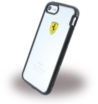 Ferrari FEHCP7TR3 Sto&szlig;fest Hart Schutzh&uuml;lle f&uuml;r Apple iPhone 7, Bi-Material Racing Shockproof - Handyh&uuml;lle - Transparent