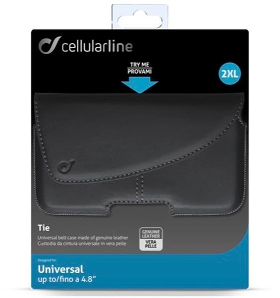 Cellular Line TIE Universal-Gürteltasche Leder XXL Schwarz