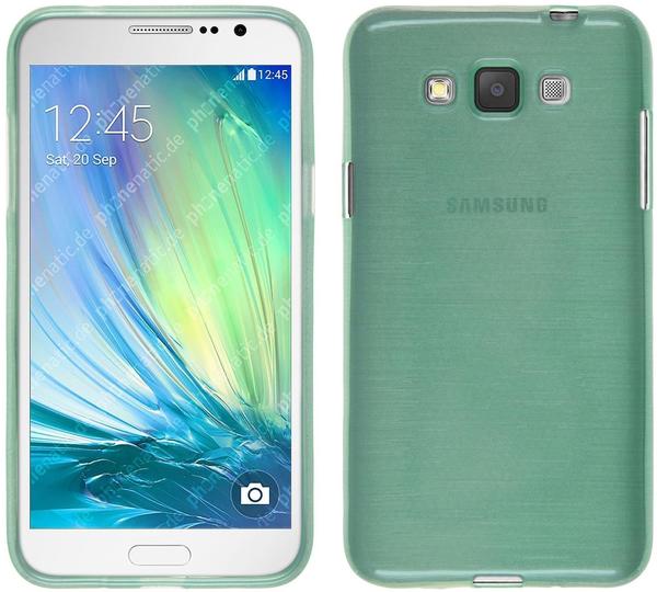 PhoneNatic Samsung Galaxy Grand 3 Hülle Silikon grün brushed Case Galaxy Grand 3 Tasche + 2 Schutzfolien