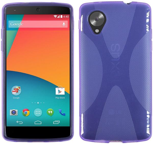 PhoneNatic Silikonhülle für Google Nexus 5 X-Style lila