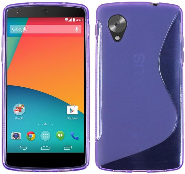 PhoneNatic Silikonhülle für Google Nexus 5 S-Style lila