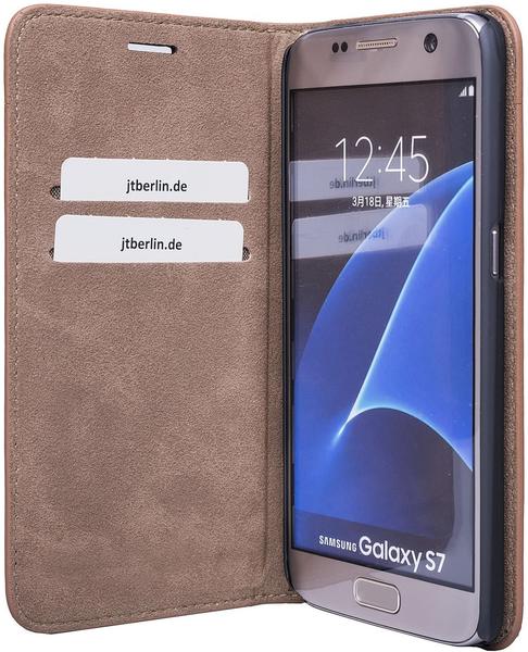 JT Berlin LederBook Magic für Samsung Galaxy S7 cognac