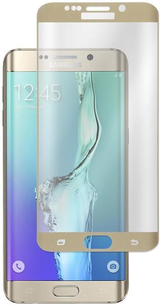 Phonenatic 1 x Samsung Galaxy S6 Edge Plus Glas-Displayschutzfolie klar gold