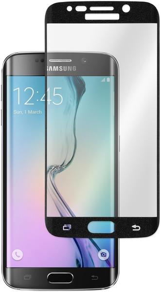 Phonenatic 1 x Samsung Galaxy S6 Edge Glas-Displayschutzfolie klar schwarz