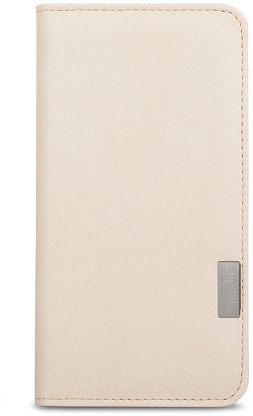 Moshi 99MO091101 Overture Wallet Flip-Hülle für Mobiltelefon Polycarbonat, Kunstleder sahara white - für Apple iPhone 7