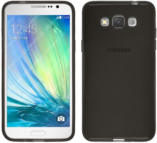 Phonenatic Samsung Galaxy Grand 3 Hülle Silikon schwarz transparent Case Galaxy Grand 3 Tasche + 2 Schutzfolien