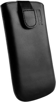 mumbi Leder Etui Tasche mit Ausziehlasche schwarz für Samsung Galaxy S6S6 Duos