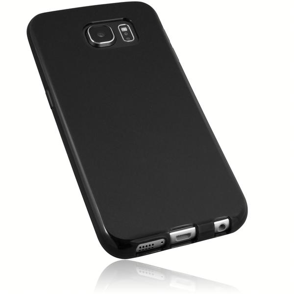 mumbi TPU Hülle (Slim - 1.2 mm) schwarz für Samsung Galaxy S6S6 Duos Schutzhülle