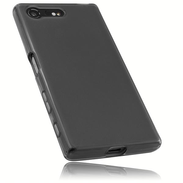 mumbi TPU Hülle schwarz transparent für Sony Xperia X Compact