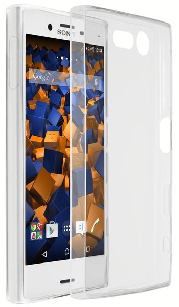 mumbi TPU Hülle Ultra Slim weiß transparent für Sony Xperia X Compact