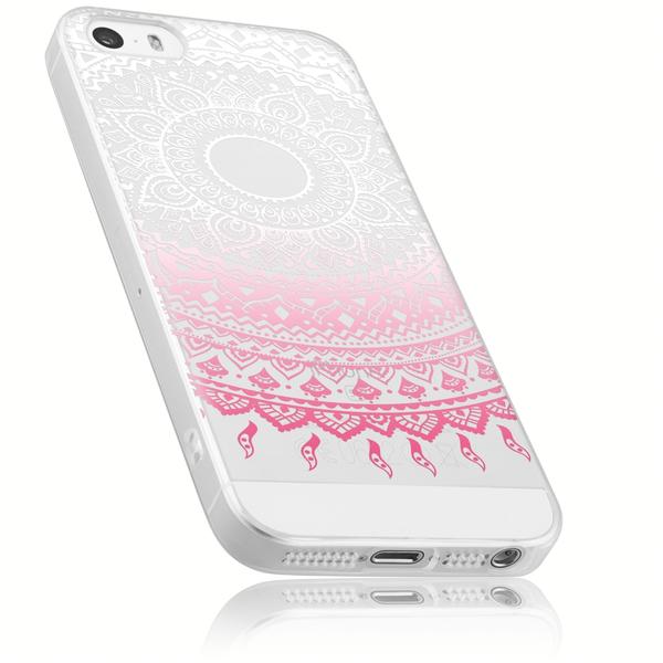 mumbi TPU Hülle transparent rosa Motiv Mandala für Apple iPhone 5 5s ...