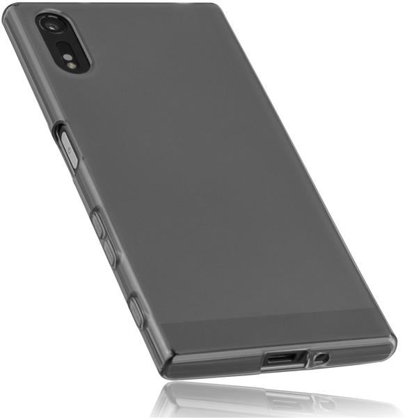 mumbi TPU Hülle schwarz transparent für Sony Xperia XZ