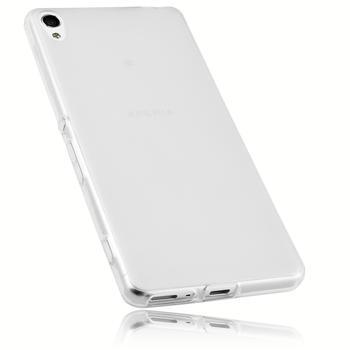 mumbi TPU Hülle weiß transparent für Sony Xperia XA