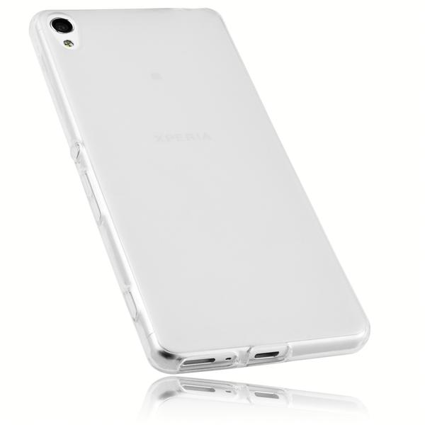 mumbi TPU Hülle weiß transparent für Sony Xperia XA