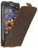 mumbi Flip Case Ledertasche Vintage braun für Samsung Galaxy S5Gala