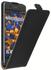 mumbi Flip Case Ledertasche schwarz für Sony Xperia XA