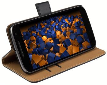 mumbi Bookstyle Tasche schwarz für Lenovo Moto G4G4 Plus