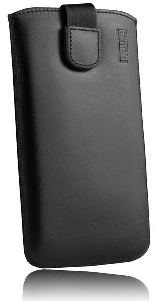 mumbi Leder Etui Tasche mit Ausziehlasche schwarz für LG G5