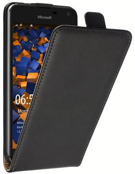 mumbi Flip Case Tasche schwarz für Microsoft Lumia 650