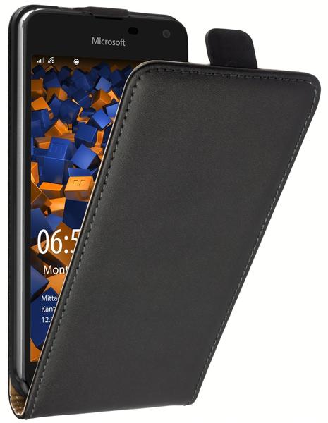 mumbi Flip Case Tasche schwarz für Microsoft Lumia 650