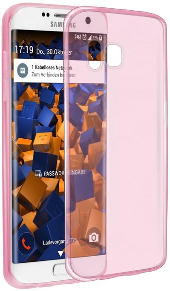mumbi TPU Hülle Ultra Slim pink transparent für Samsung Galaxy S7 Edge