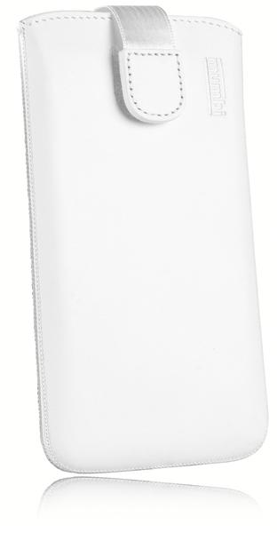 mumbi Leder Etui Tasche mit Ausziehlasche weiß für Samsung Galaxy S7