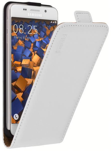 mumbi Flip Case Ledertasche weiß für Samsung Galaxy A3 (2016)