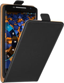 mumbi Flip Case Tasche schwarz für Motorola Moto X Play