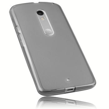 mumbi TPU Hülle transparent schwarz für Motorola Moto X Play