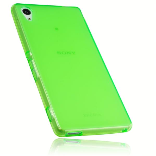mumbi TPU Hülle transparent grün für Sony Xperia M4 Aqua