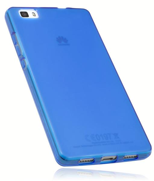 mumbi TPU Hülle transparent blau für Huawei P8 Lite (2015)