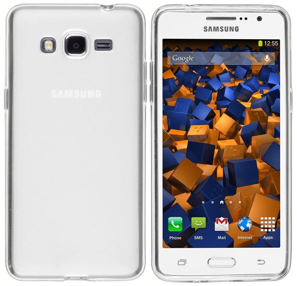 mumbi TPU Hülle transparent weiß für Samsung Galaxy Grand Prime