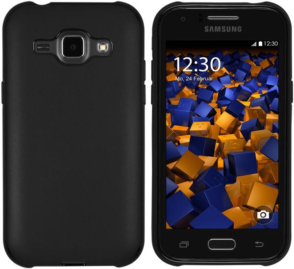 mumbi TPU Hülle schwarz für Samsung Galaxy J1 (2015)