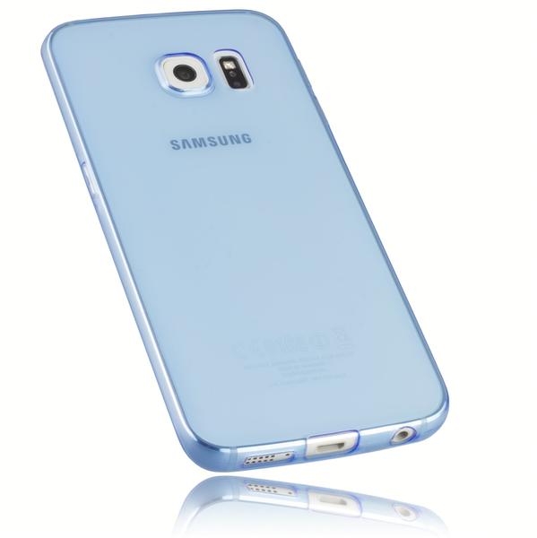 mumbi TPU Hülle Ultra Slim transparent blau für Samsung Galaxy S6 Edge