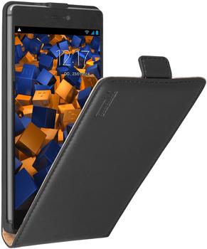 mumbi Flip Case Ledertasche schwarz für Huawei P8
