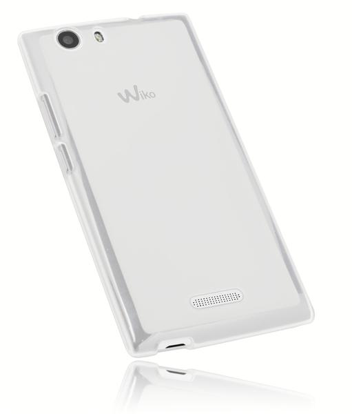 mumbi TPU Hülle transparent weiß für Wiko RIDGE 4G