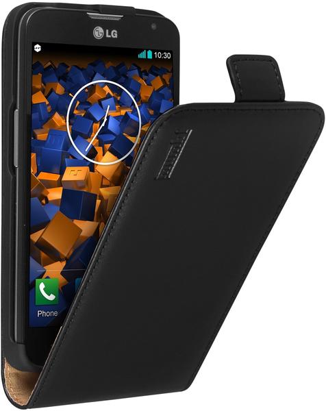 mumbi Flip Case Ledertasche schwarz für LG L70