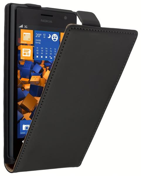 mumbi Flip Case Tasche schwarz für Nokia Lumia 730735