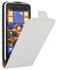 mumbi Flip Case Ledertasche weiß für Nokia Lumia 630635