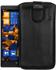 mumbi Leder Etui Tasche mit Ausziehlasche schwarz für Nokia Lumia 930