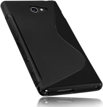 mumbi TPU Hülle S-Design schwarz für Sony Xperia M2M2 Aqua