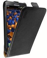 mumbi Flip Case Ledertasche schwarz für Samsung Galaxy Note 3