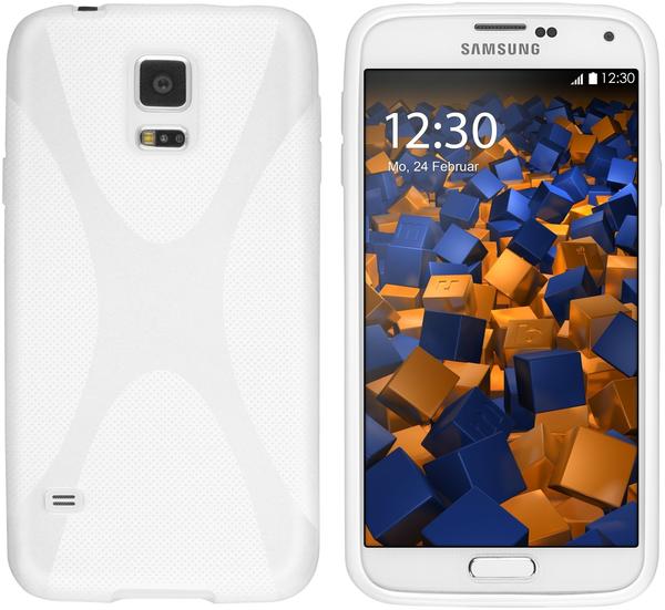 mumbi TPU Hülle X-Design weiß für Samsung Galaxy S5S5 Neo