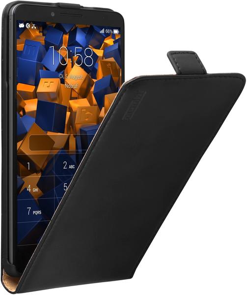 mumbi Flip Case Ledertasche schwarz für Huawei Ascend Mate 7