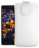 mumbi Leder Etui Tasche mit Ausziehlasche weiß für Sony Xperia Z3 Compact