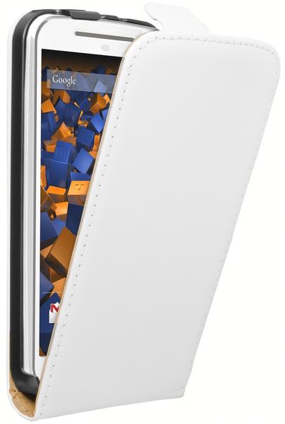 mumbi Flip Case Tasche weiß für Motorola Moto G 2. Generation