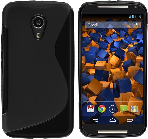 mumbi TPU Hülle S-Design schwarz für Motorola Moto G 2. Generation
